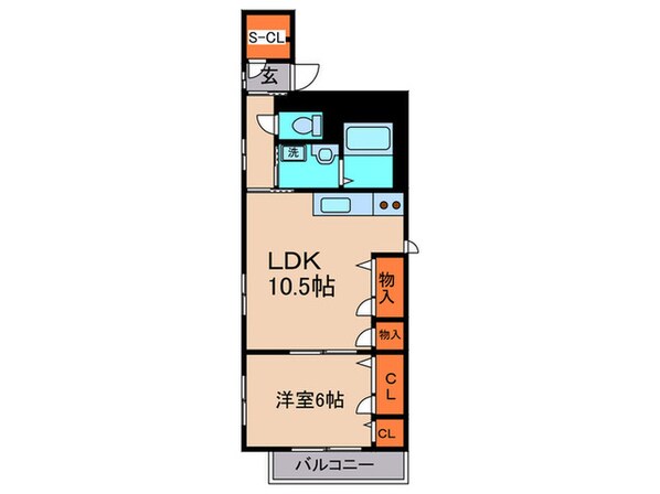 シャンブルドレ－ブの物件間取画像